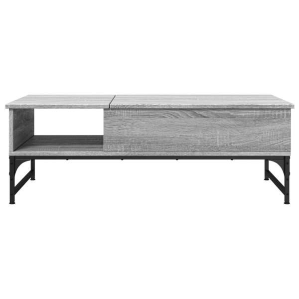 ARDEBO.de - Couchtisch Grau Sonoma 100x50x35 cm Holzwerkstoff und Metall