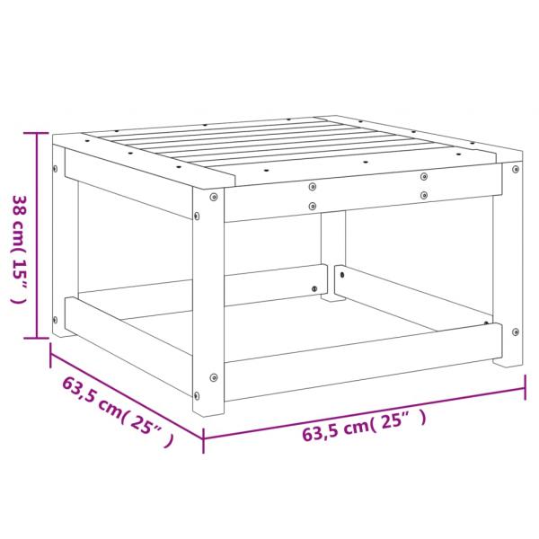Gartenhocker Wachsbraun Massivholz Kiefer