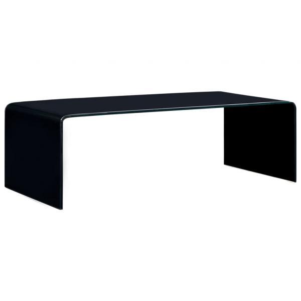 ARDEBO.de - Couchtisch Schwarz 98x45x31 cm Hartglas 
