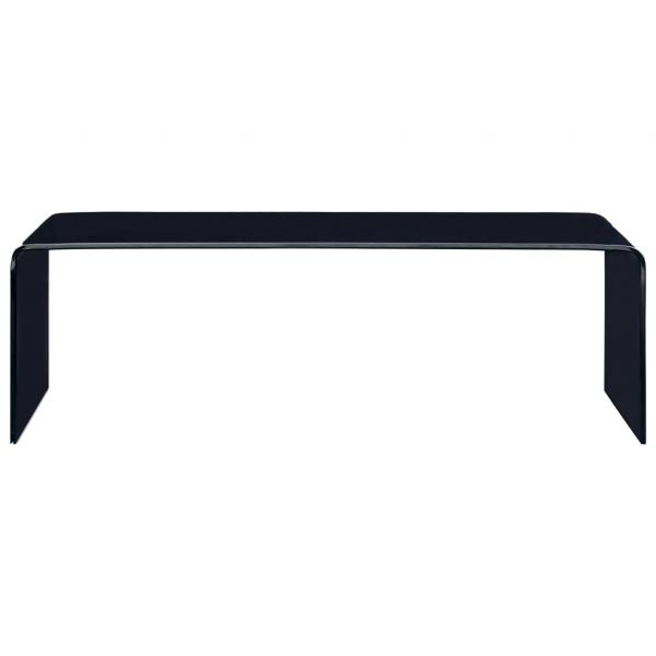 Couchtisch Schwarz 98x45x31 cm Hartglas 