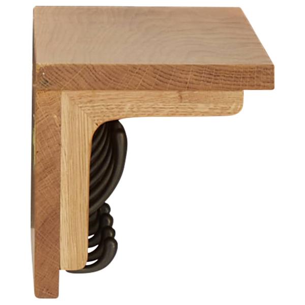 Wandgarderobe 60x16x16 cm Massivholz Eiche