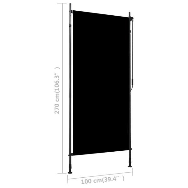Außenrollo 100 x 270 cm Anthrazit 