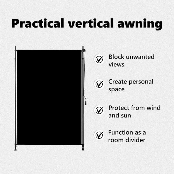 Außenrollo 150 x 270 cm Anthrazit 