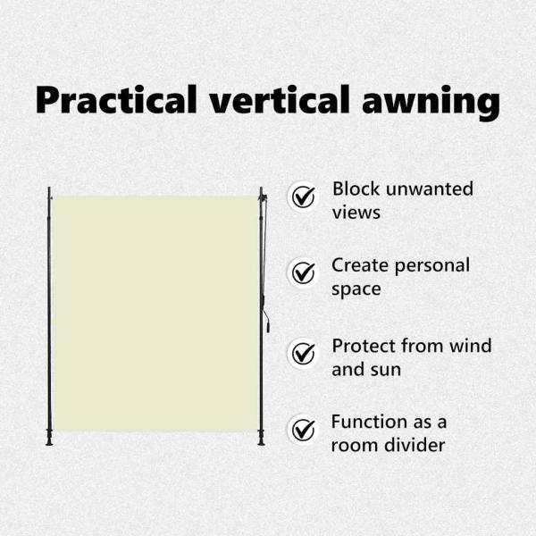 Außenrollo 200 x 270 cm Creme