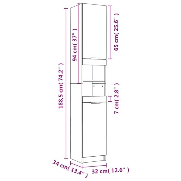 5-tlg. Badmöbel-Set Weiß Holzwerkstoff