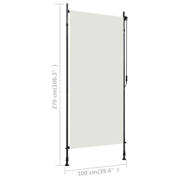 Außenrollo 100 x 270 cm Creme
