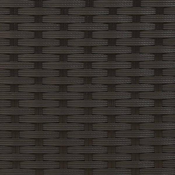 Sonnenliege mit Dach und Kissen Schwarz Poly Rattan