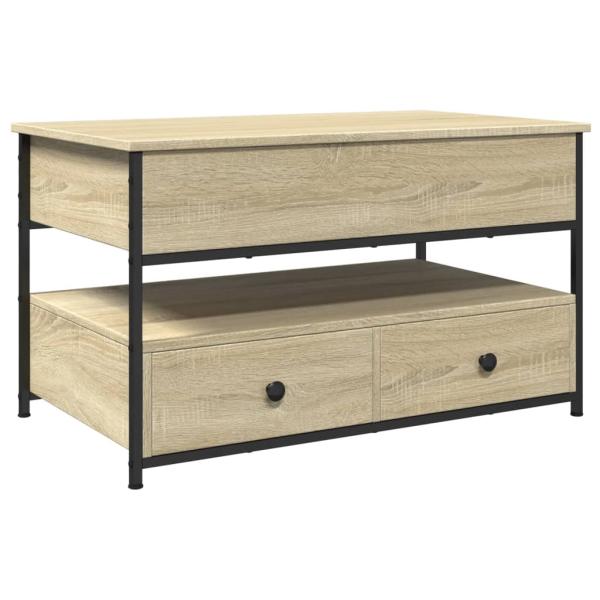 Couchtisch Sonoma-Eiche 85x50x50 cm Holzwerkstoff und Metall