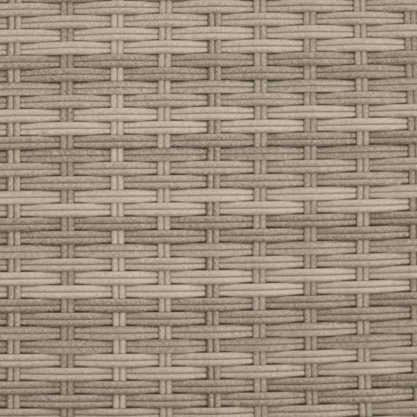 Gartensofa 2-Sitzer mit Hockern Hellgrau Poly Rattan