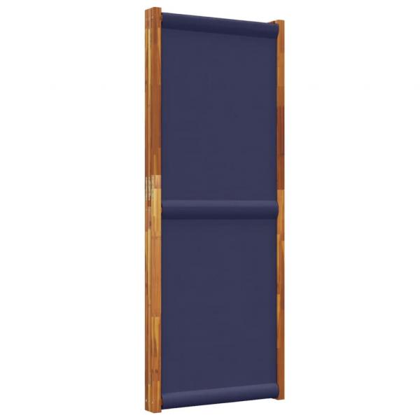 3-tlg. Paravent Dunkelblau 210x180 cm