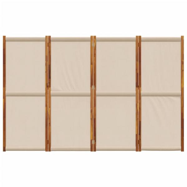 4-tlg. Paravent Taupe 280x180 cm