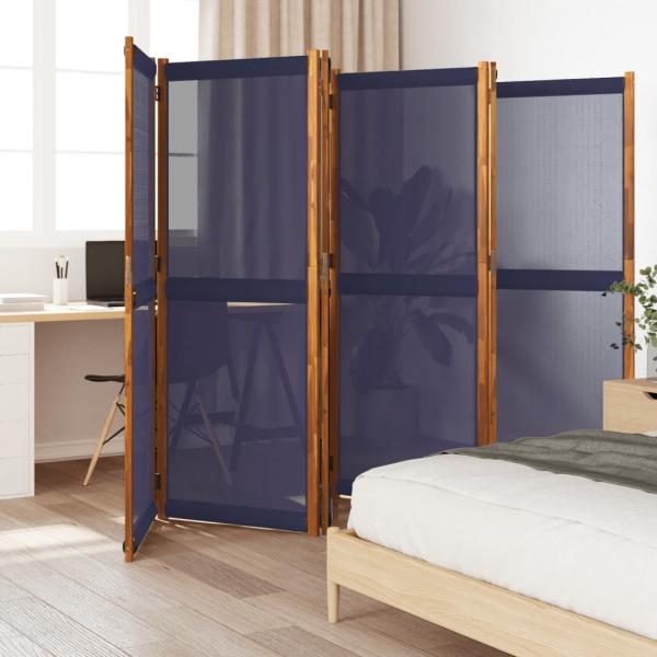 ARDEBO.de - 6-tlg. Paravent Dunkelblau 420x180 cm