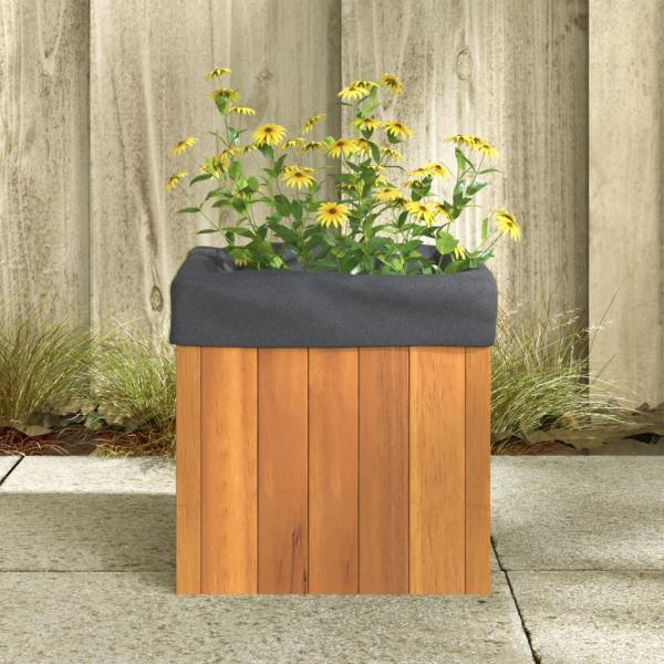 Pflanzkübel 25x25x25 cm Massivholz Akazie