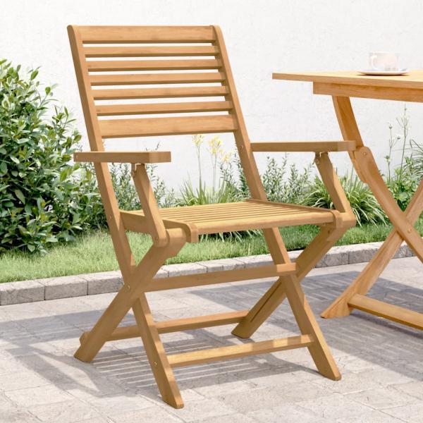 ARDEBO.de - Gartenstühle 2 Stk. Klappbar 54,5x61,5x86,5cm Massivholz Akazie