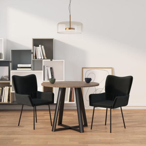 ARDEBO.de - Esszimmerstühle 2 Stk. Schwarz Samt