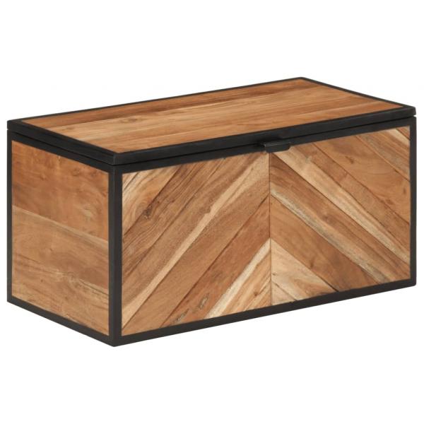 ARDEBO.de - Truhe 60x30x30 cm Massivholz Akazie und Eisen