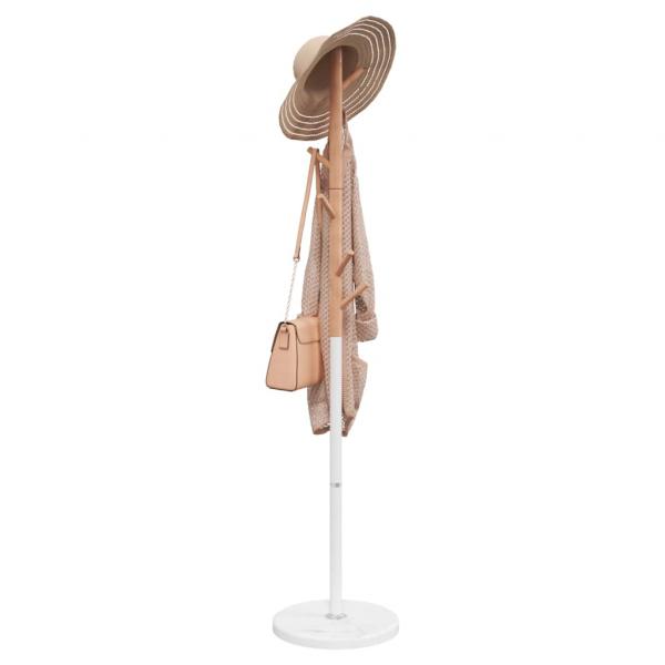 ARDEBO.de - Garderobenständer Weiß 172 cm Pulverbeschichtetes Eisen
