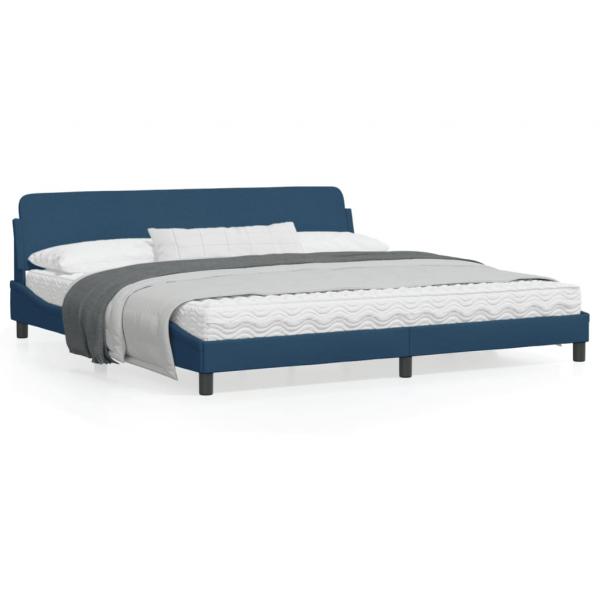ARDEBO.de - Bettgestell ohne Matratze Blau 200x200 cm Stoff