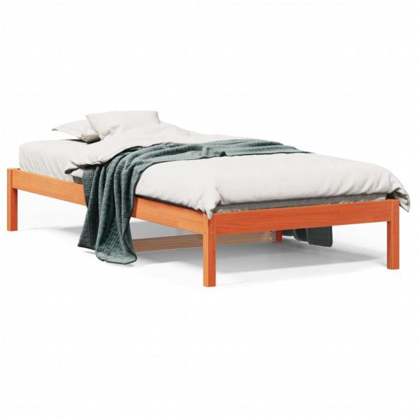 ARDEBO.de - Tagesbett Wachsbraun 90x200 cm Massivholz Kiefer
