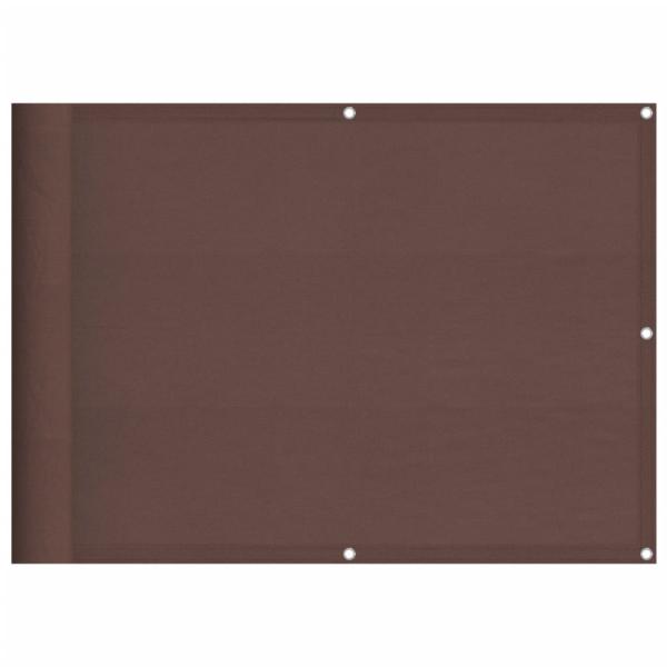Balkon-Sichtschutz Braun 75x700 cm 100 % Polyester-Oxford