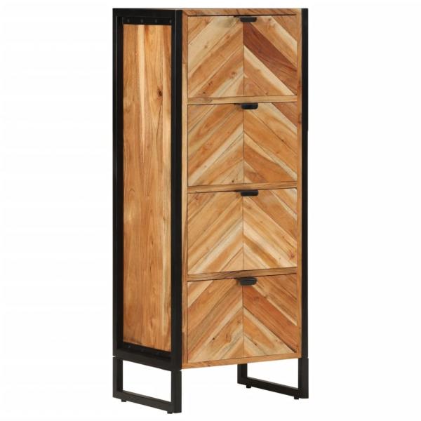 ARDEBO.de - Badschrank 40x30x100 cm Massivholz Akazie und Eisen