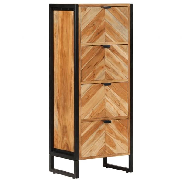 Badschrank 40x30x100 cm Massivholz Akazie und Eisen
