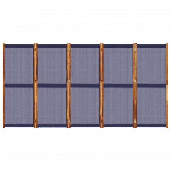 5-tlg. Paravent Dunkelblau 350x180 cm
