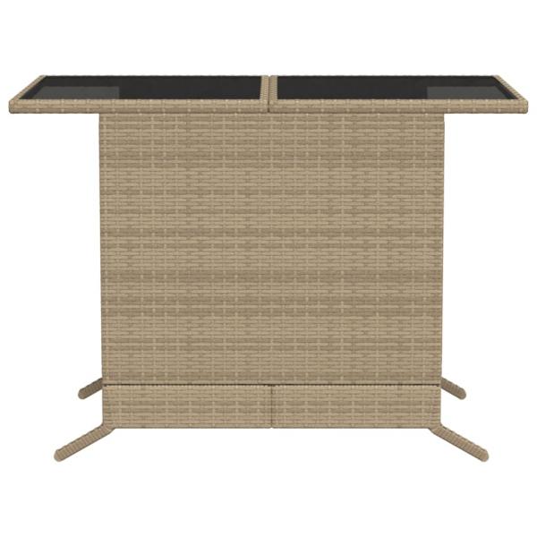 3-tlg. Bistro-Set mit Kissen Beigemischung Poly Rattan