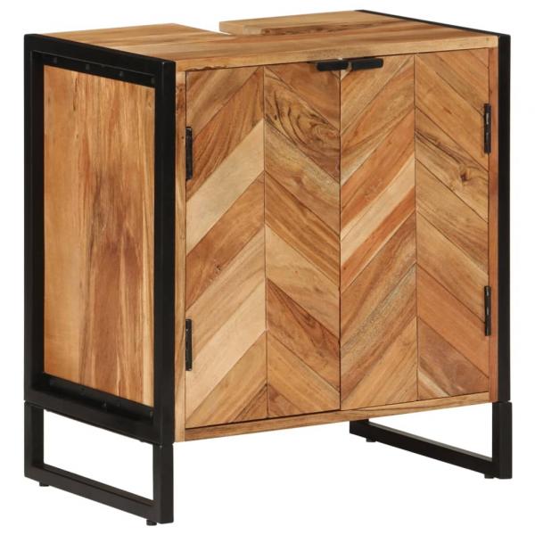 ARDEBO.de - Badschrank 55x35x60 cm Massivholz Akazie und Eisen