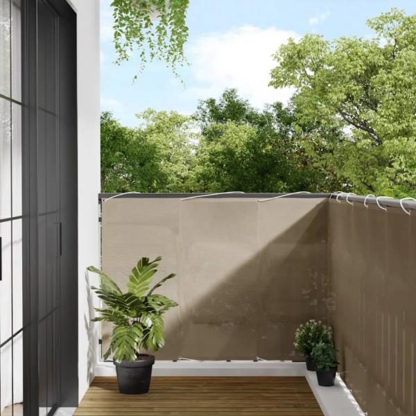 ARDEBO.de - Balkon-Sichtschutz Taupe 120x800 cm 100 % Polyester-Oxford