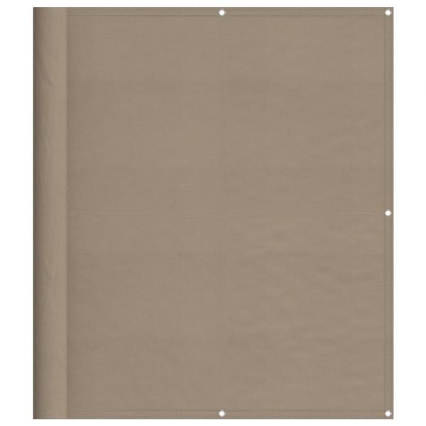Balkon-Sichtschutz Taupe 120x800 cm 100 % Polyester-Oxford