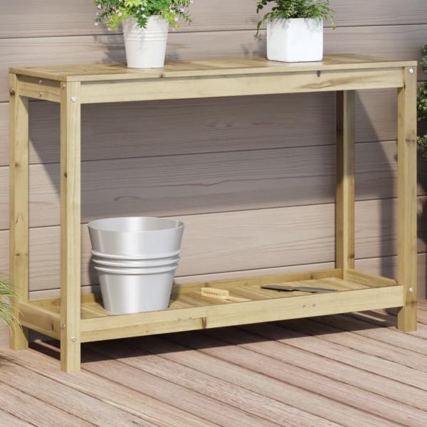 ARDEBO.de - Pflanztisch mit Ablage 108x35x75 cm Imprägniertes Kiefernholz