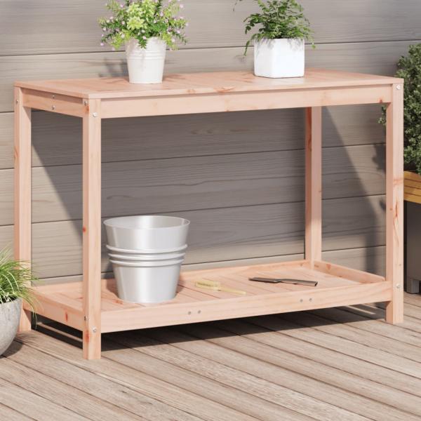 ARDEBO.de - Pflanztisch mit Ablage 108x50x75 cm Massivholz Douglasie