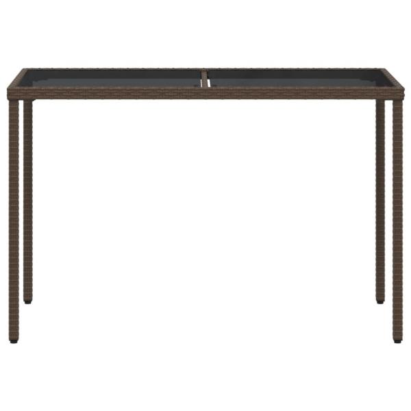 5-tlg. Garten-Essgruppe mit Kissen Braun Poly Rattan