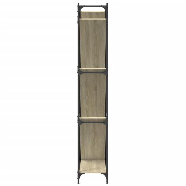 Bücherregal Sonoma-Eiche 79x30x180 cm Holzwerkstoff und Metall