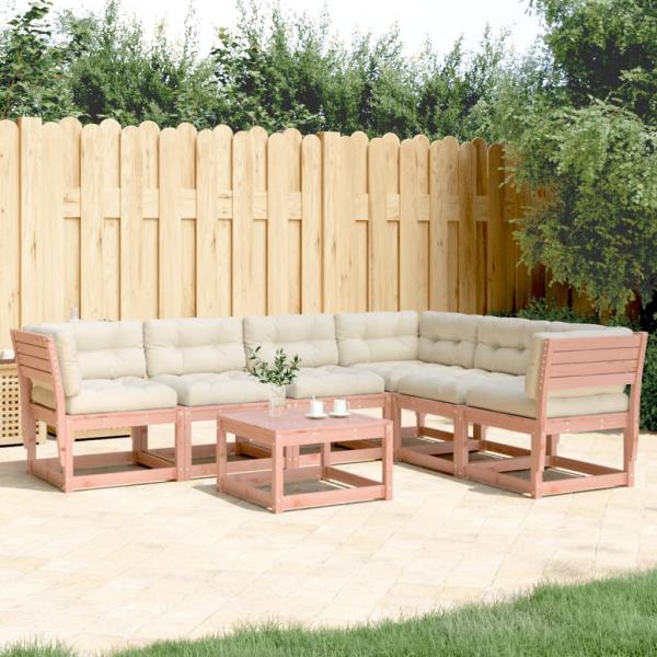 ARDEBO.de - 6-tlg. Garten-Sofagarnitur mit Kissen Massivholz Douglasie