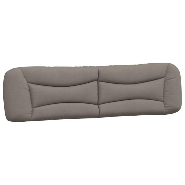 Bettgestell mit LED Taupe 200x200 cm Stoff