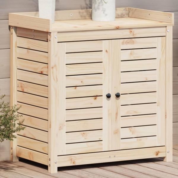 ARDEBO.de - Pflanztisch mit Ablagen 82,5x50x86,5 cm Massivholz Kiefer