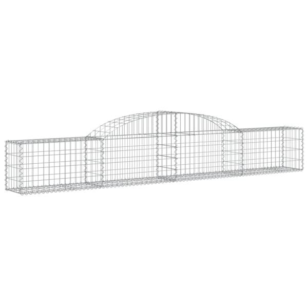 Gabionen mit Hochbogen 7 Stk. 300x30x40/60 cm Verzinktes Eisen