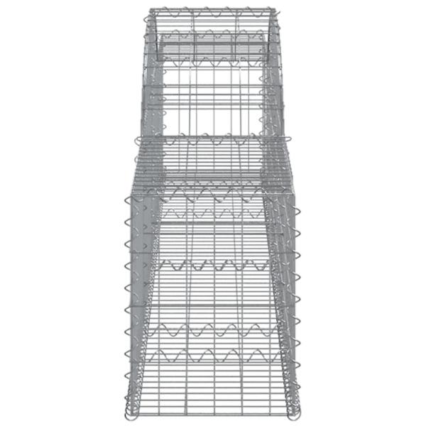 Gabionen mit Hochbogen 7 Stk. 300x30x40/60 cm Verzinktes Eisen