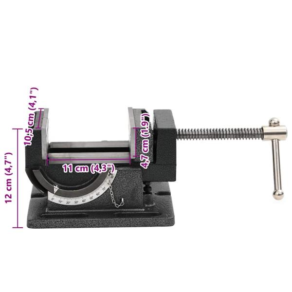 Maschinenschraubstock Kippbar Handbetrieben 110 mm 
