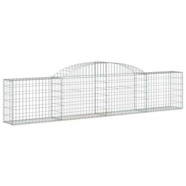 Gabionen mit Hochbogen 20 Stk. 300x30x60/80 cm Verzinktes Eisen