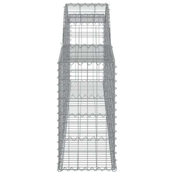 Gabionen mit Hochbogen 20 Stk. 300x30x60/80 cm Verzinktes Eisen