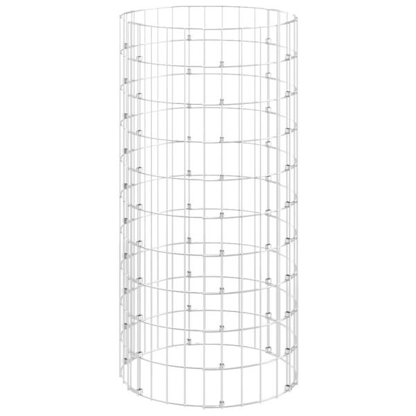 Gabionen-Säule Rund Verzinkter Stahl Ø50x100 cm