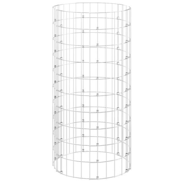 Gabionen-Säule Rund Verzinkter Stahl Ø50x100 cm