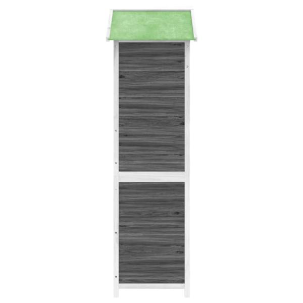 Geräteschuppen Grau 120x53,5x170 cm Massivholz Kiefer