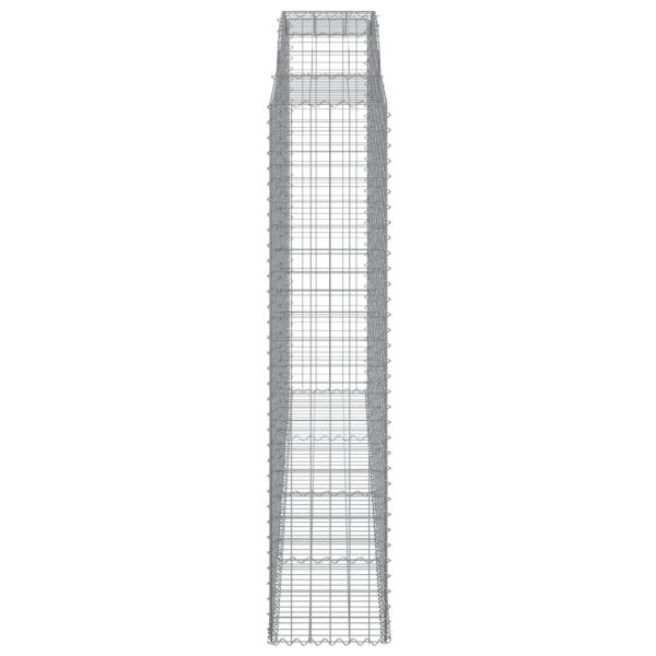 Gabionen mit Hochbogen 5 Stk. 300x50x220/240cm Verzinktes Eisen