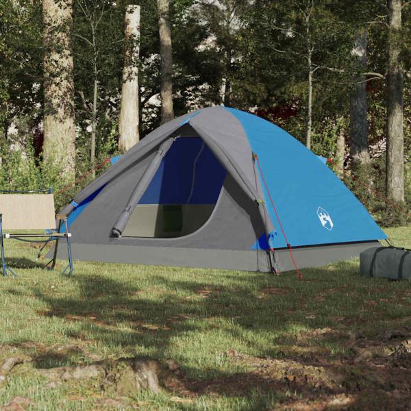Kuppel-Campingzelt 6 Personen Blau Wasserdicht