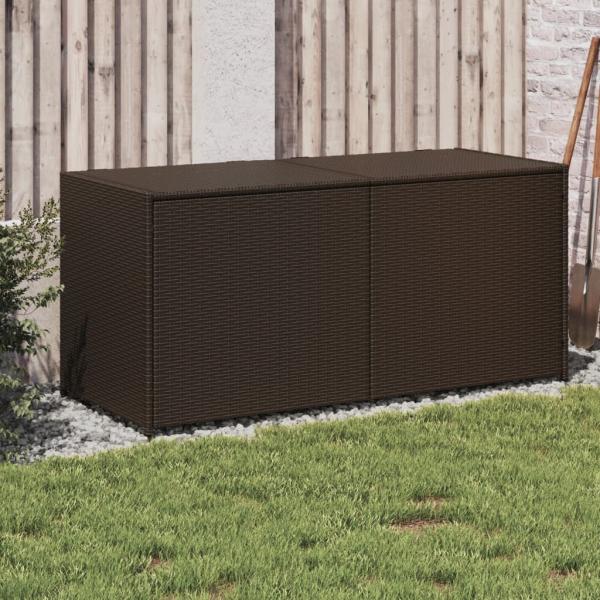 ARDEBO.de - Gartentruhe Braun 283L Poly Rattan