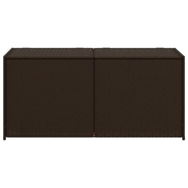 Gartentruhe Braun 283L Poly Rattan